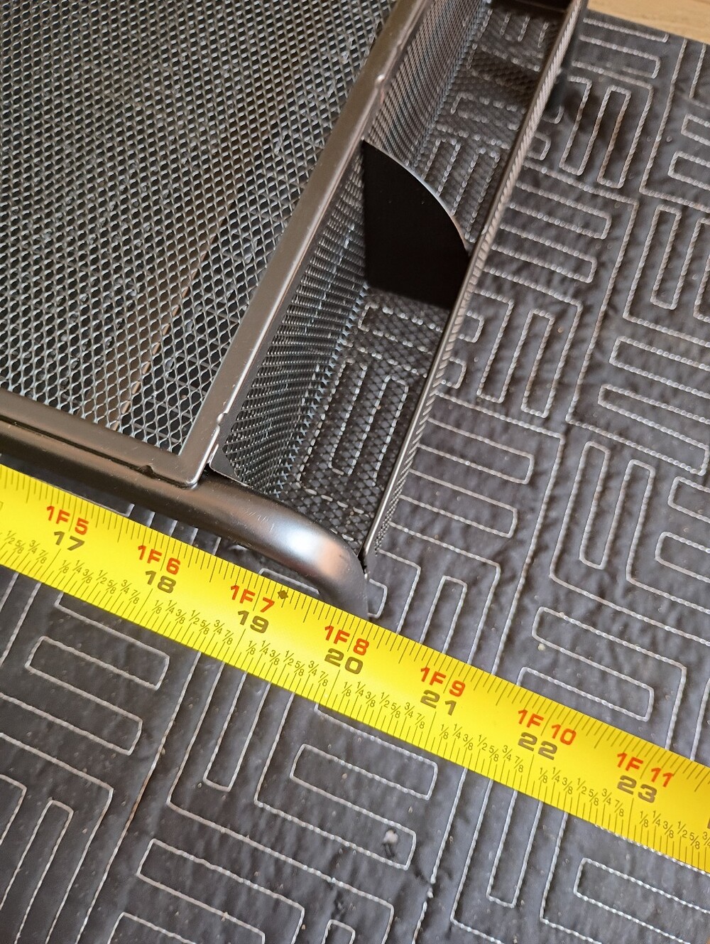 Metal Mesh Computer Monitor Stand and Riser with Pullout Drawer - Picture 13 of 15